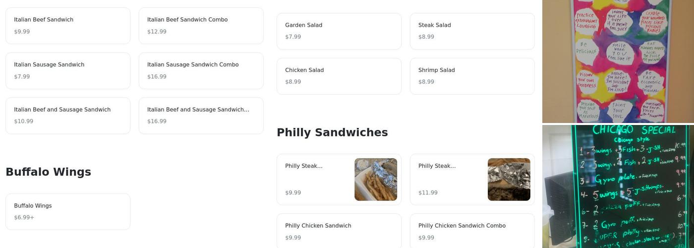 Chicago fish and chicken Menu