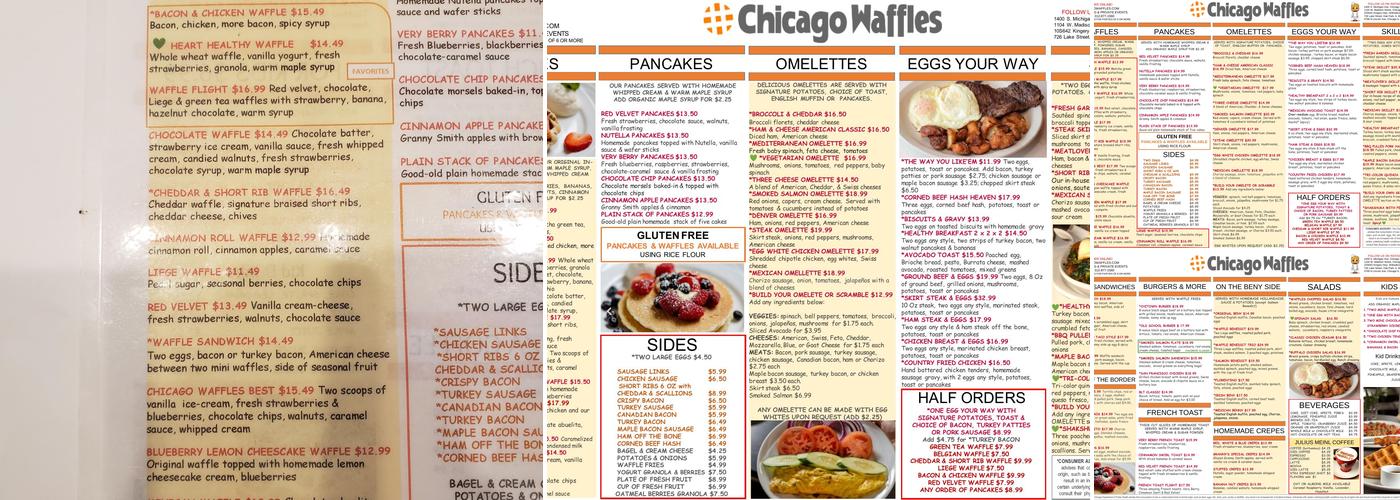 Chicago Waffles Menu