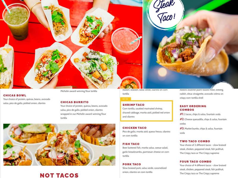 Chicas Tacos Menu
