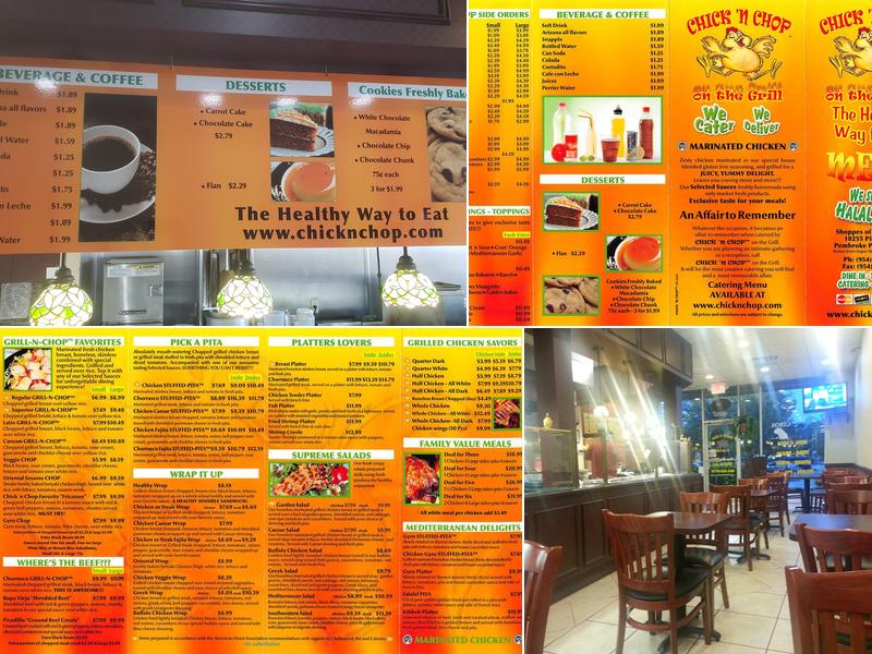 Chick 'n Chop on the Grill Menu
