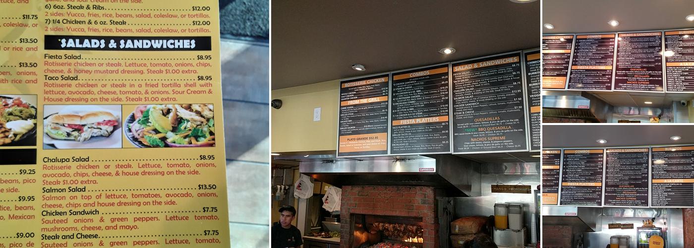Chicken Fiesta Downtown Menu