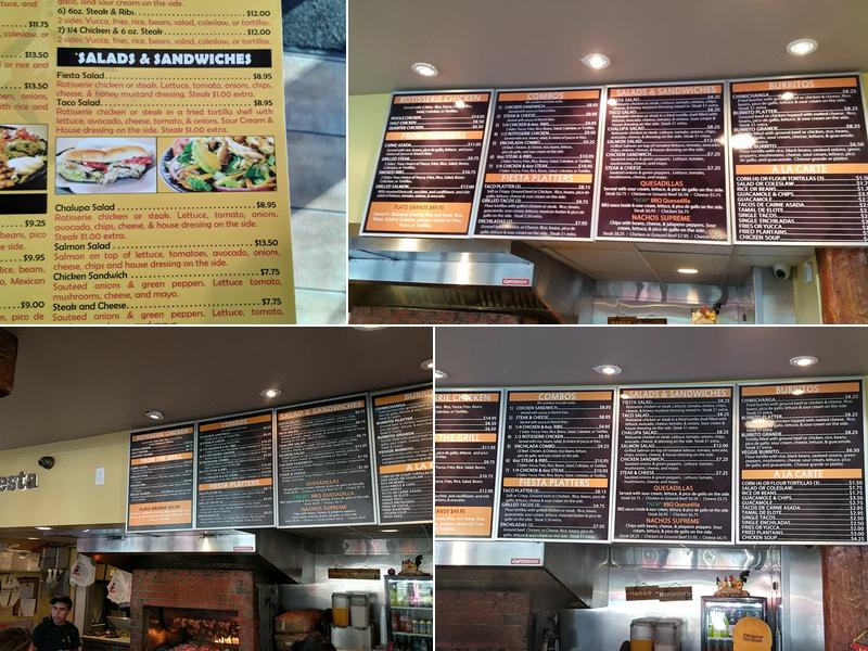Chicken Fiesta Downtown Menu
