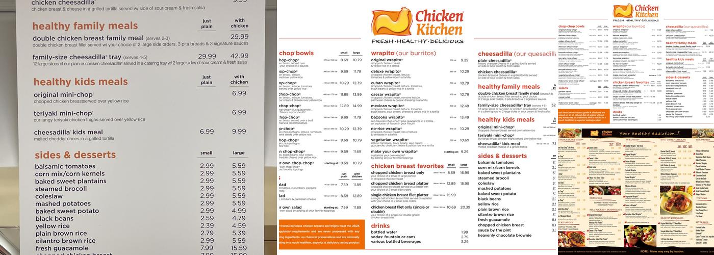 Chicken Kitchen Menu