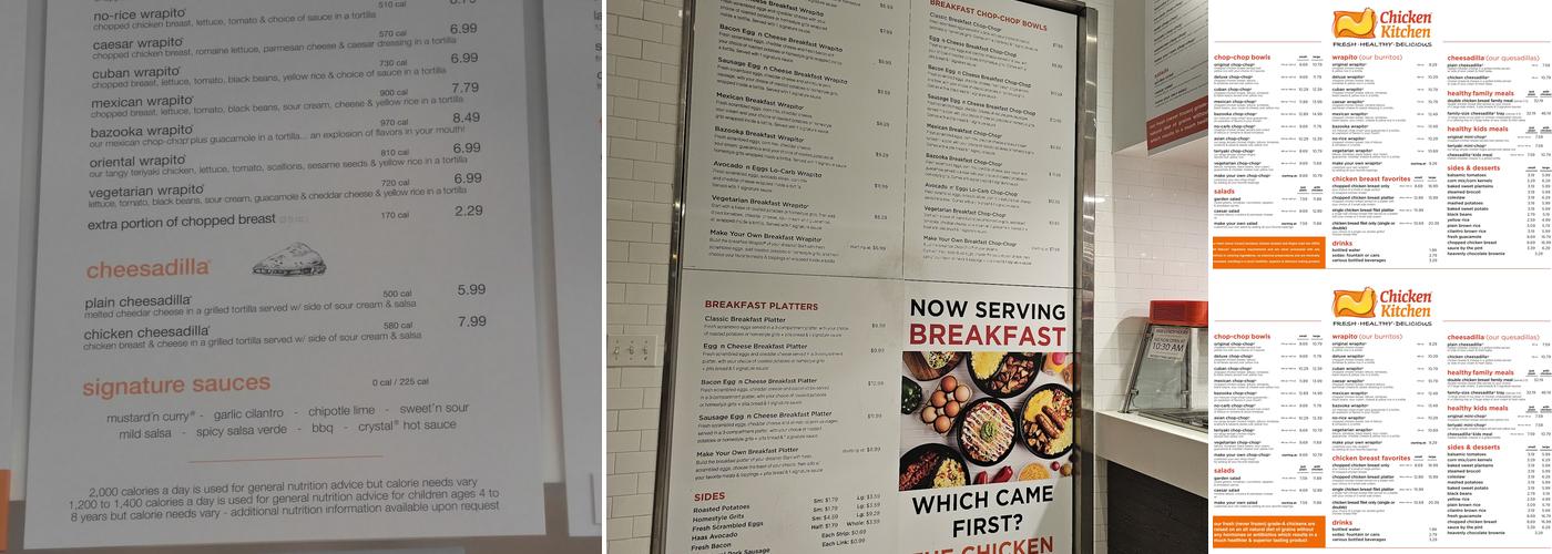 Chicken Kitchen Menu