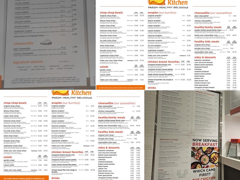 Chicken Kitchen Menu