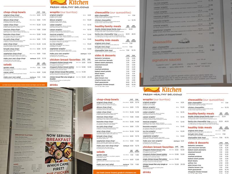 Chicken Kitchen Menu
