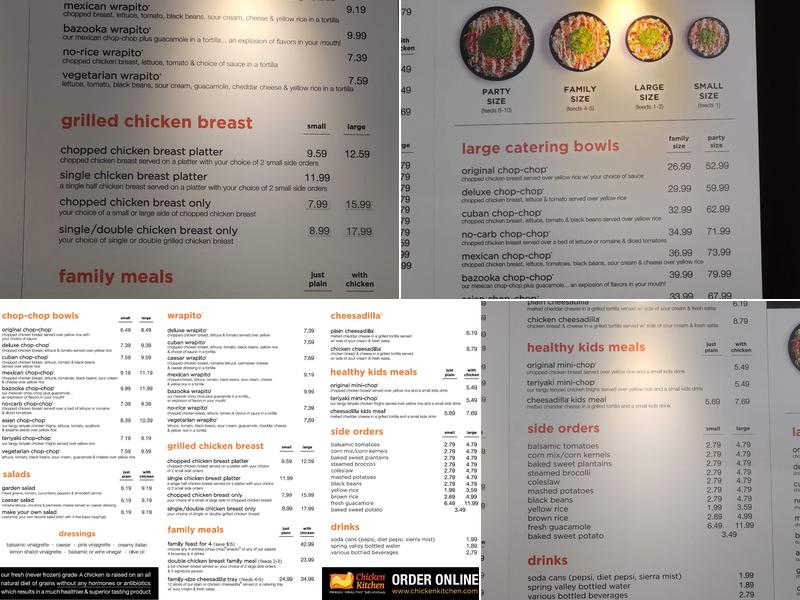 Chicken Kitchen Menu