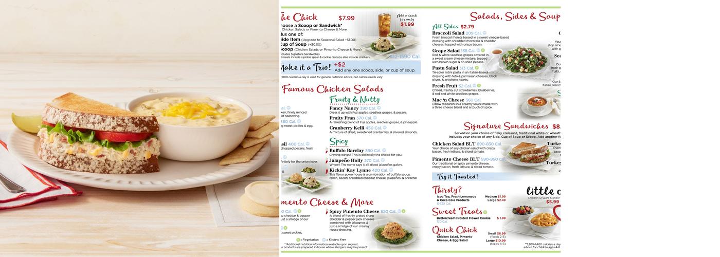 Chicken Salad Chick Menu