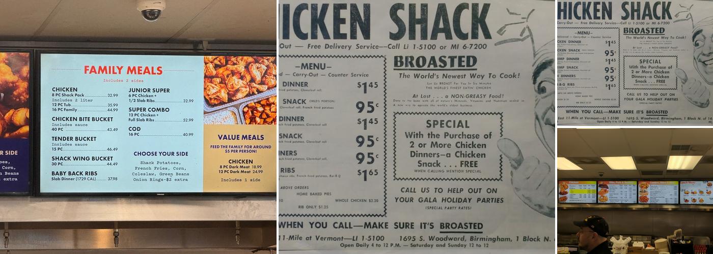 Chicken Shack Clawson Menu