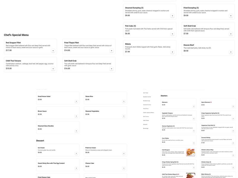 Chilli Thai Menu