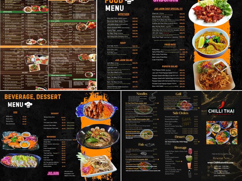 Chilli Thai Menu