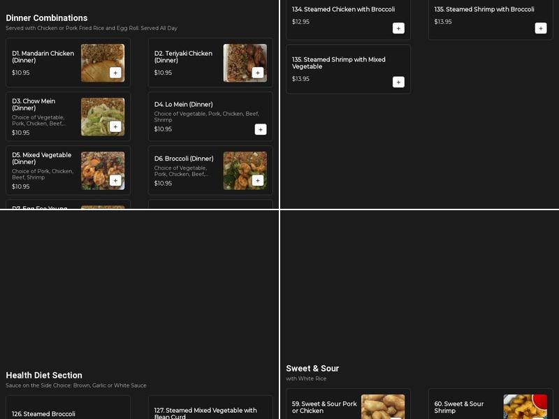 China Express Menu