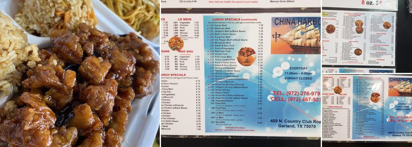 China Harbor Menu