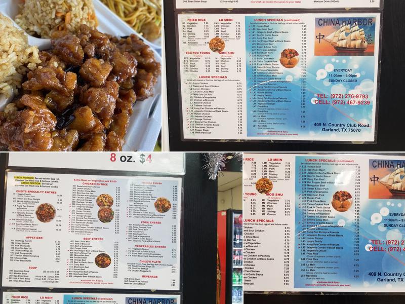 China Harbor Menu