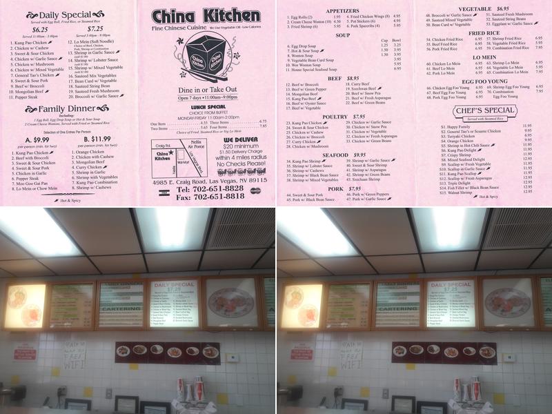 China Kitchen Menu