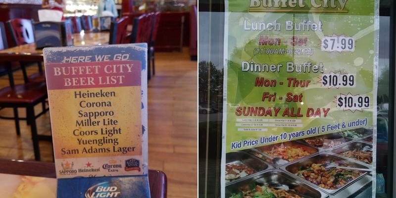Buffet City Menu