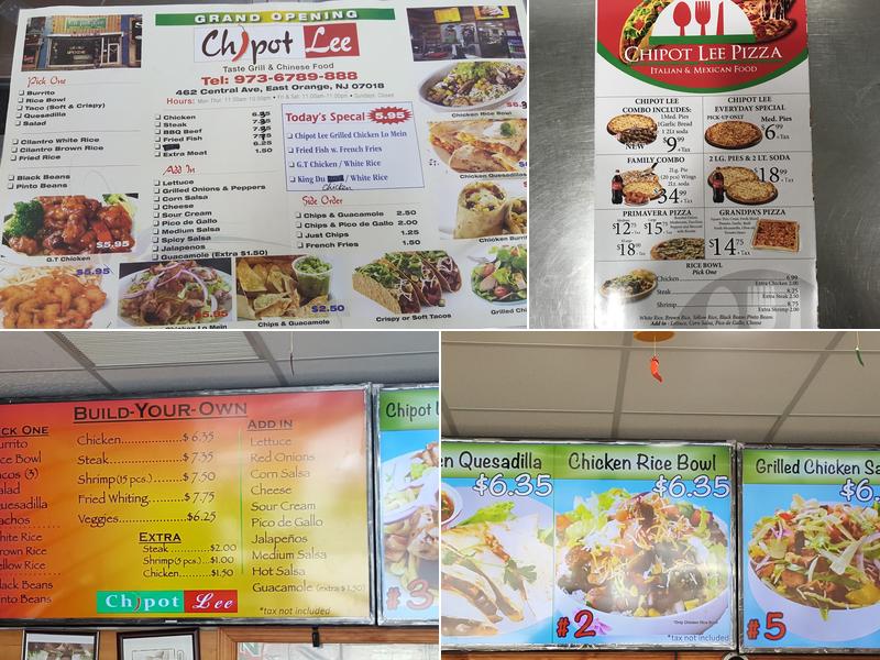 Chipot Lee Menu