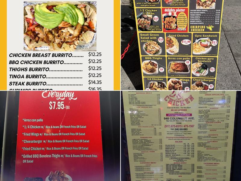 Chirping Chicken Menu