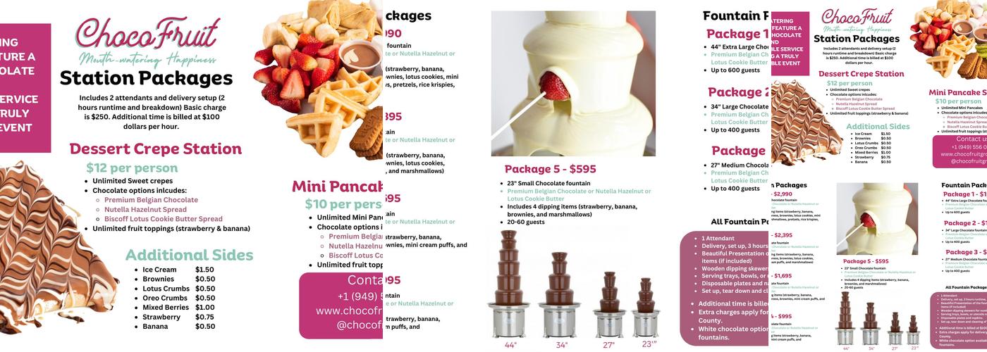 Choco Fruit Menu