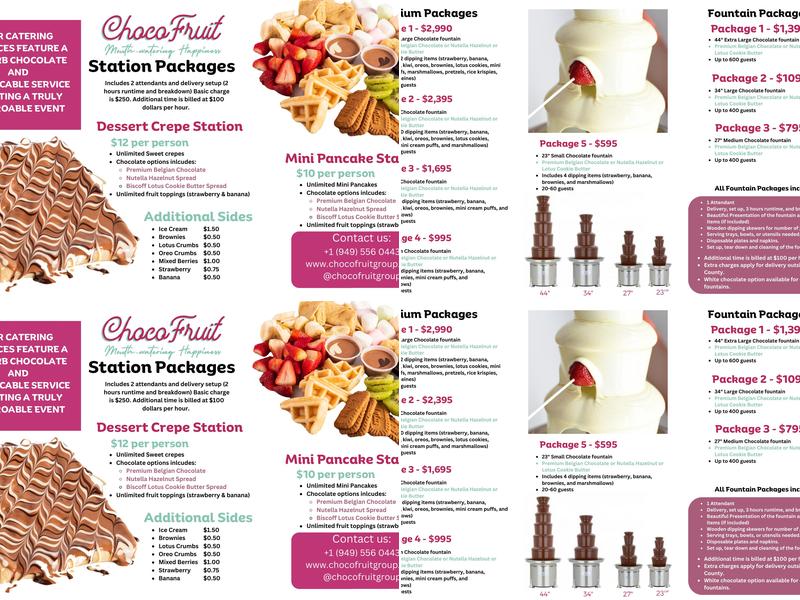 Choco Fruit Menu