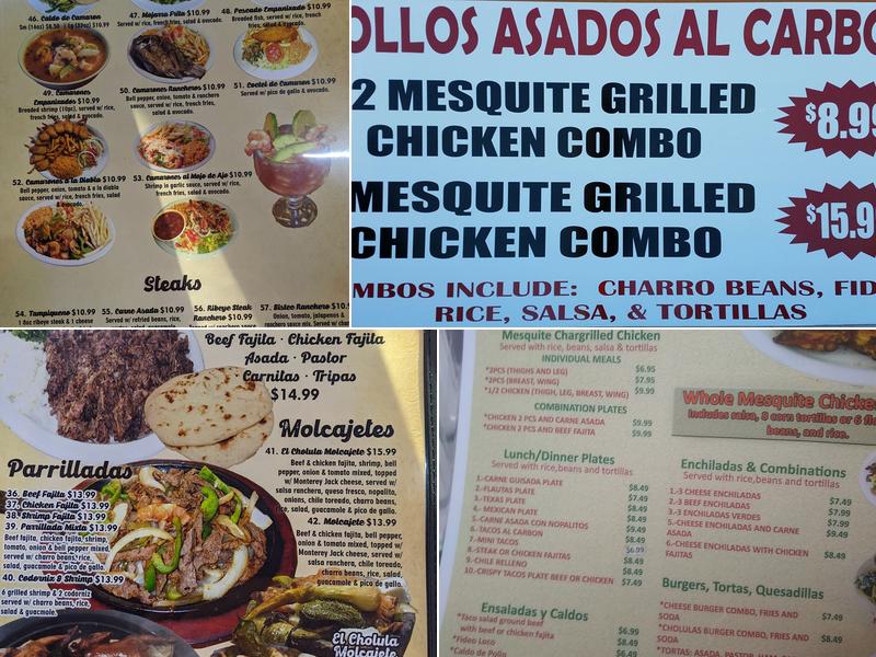 Cholula's Menu