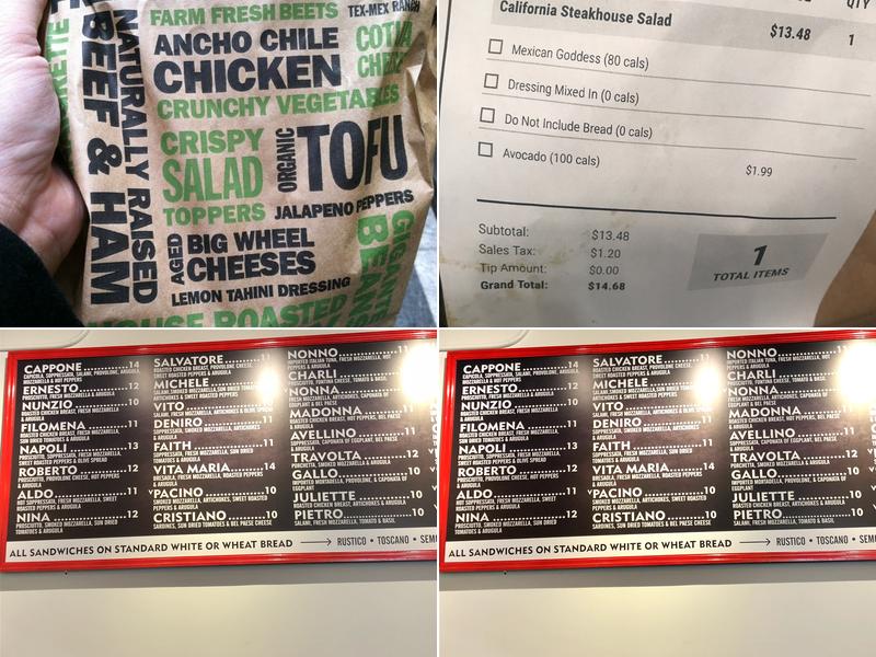 Chopt Creative Salad Co. Menu