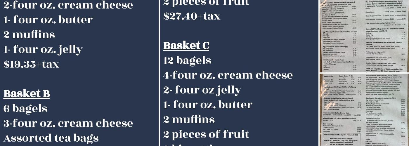 Chubba's Menu