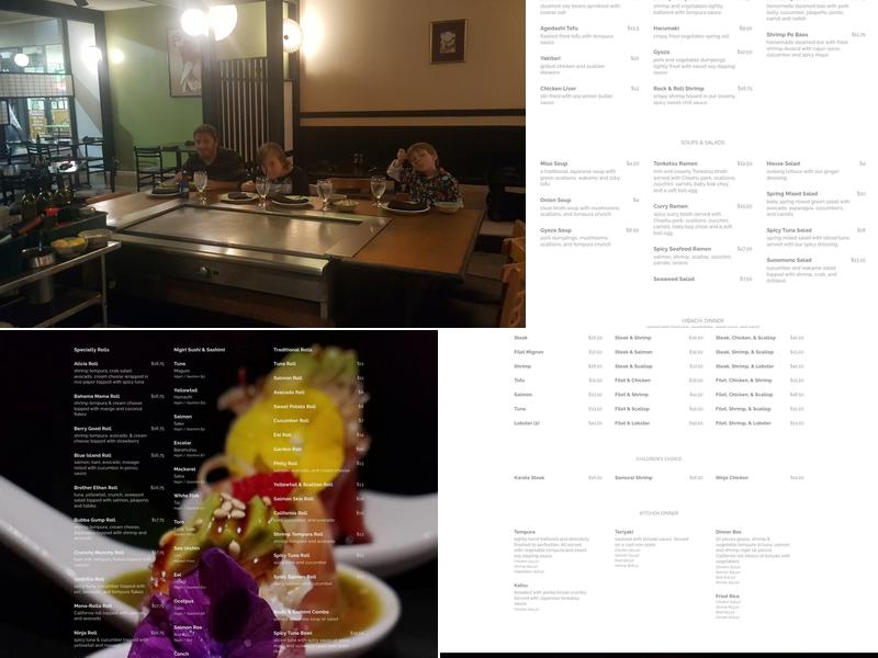 Chubby Salmon Hibachi and Sushi Bar Menu