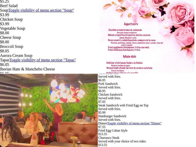 Chuchi’s Restaurant Menu