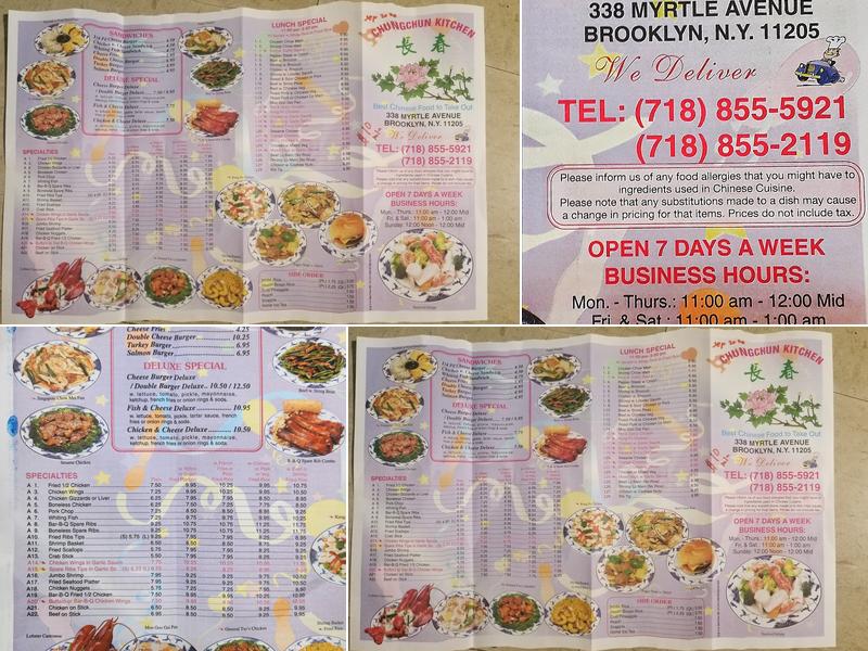 Chung Chun Kitchen Menu