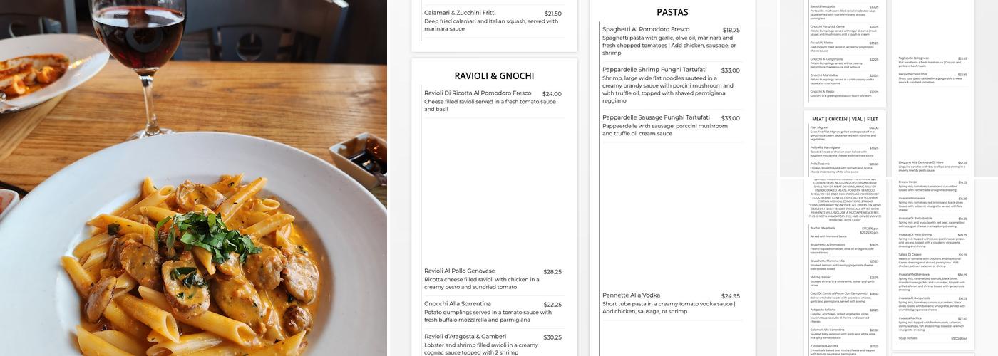 Cicciotti's Trattoria Italiana & Seafood Menu