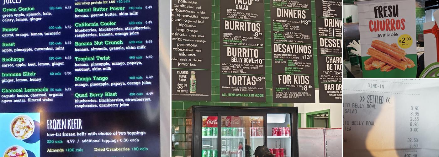 Cilantro Taco Grill - Oak Brook Menu