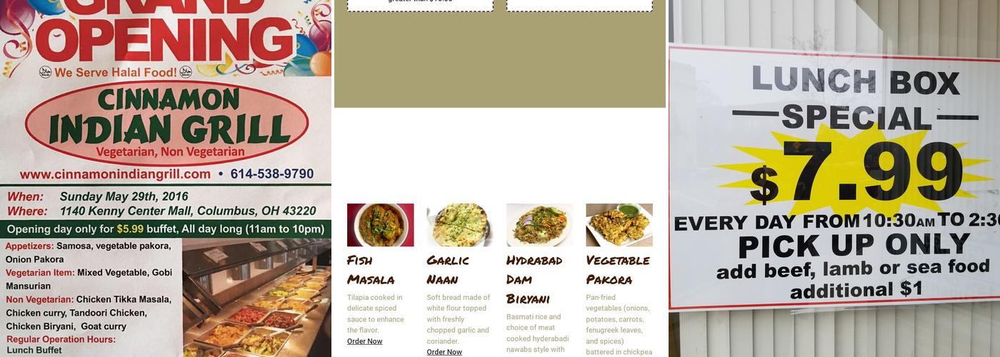 Cinnamon Indian Grill Menu