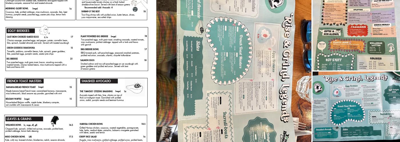 Citizens Of Chelsea, A Breakfast Restaurant & Cafe Menu
