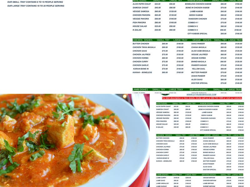 City Kabob House Menu