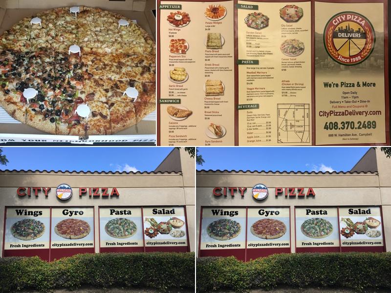 City Pizza Menu