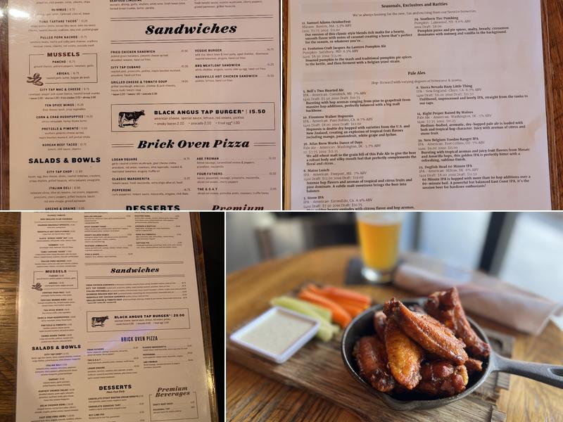 City Tap House Dupont Menu