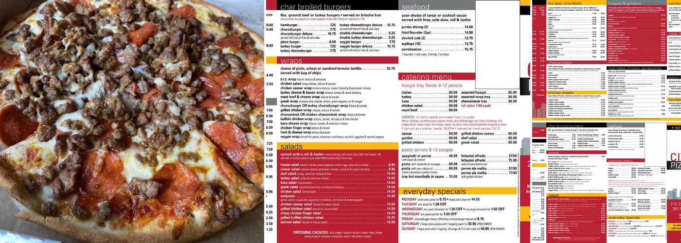 City View Pizza and Grill Menu