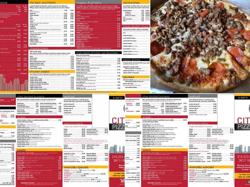 City View Pizza and Grill Menu