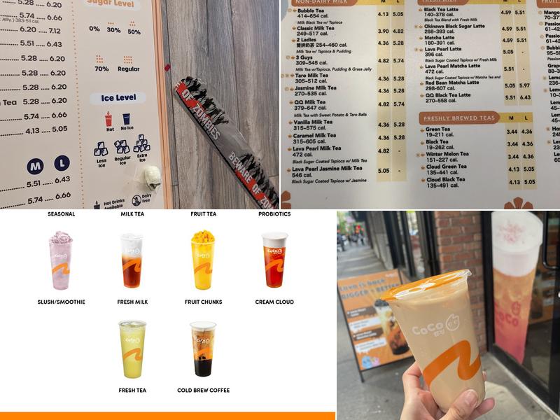 CoCo Fresh Tea & Juice Menu