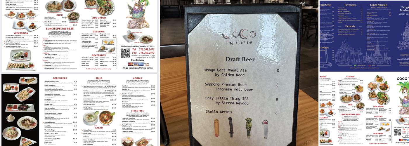Coco Thai Bistro Menu