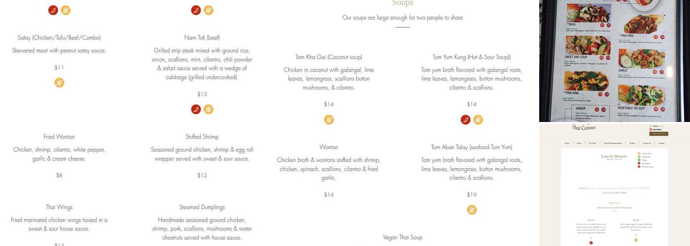 Coco Thai Menu