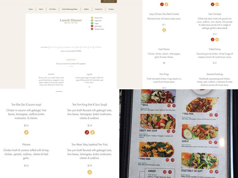 Coco Thai Menu