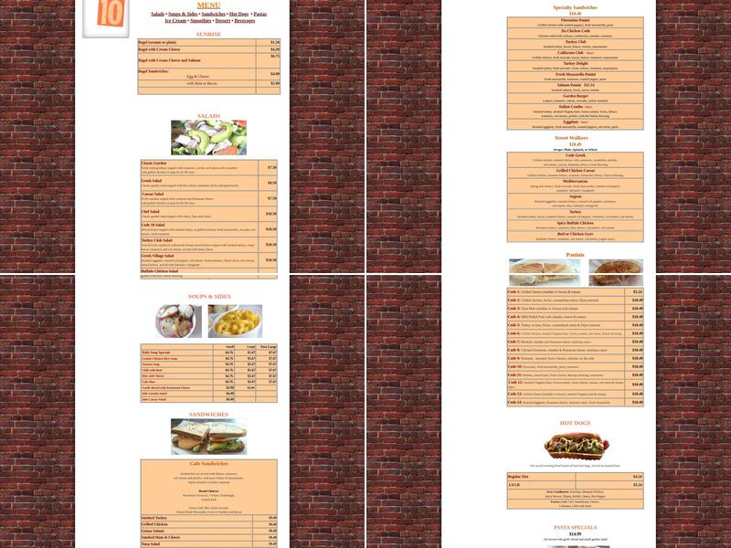 Code 10 Menu