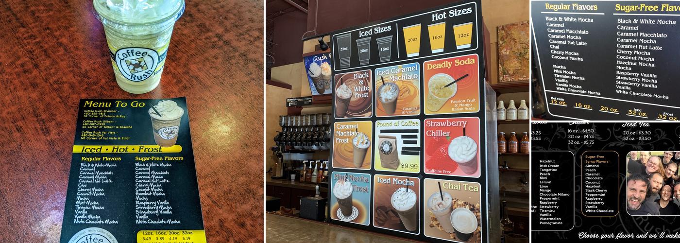 Coffee Rush Menu