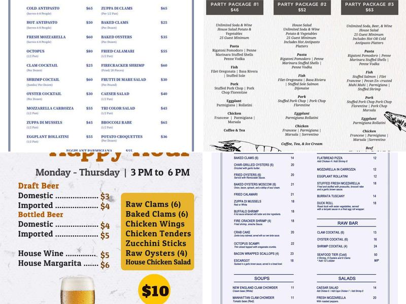 Cole's Dock Side Menu