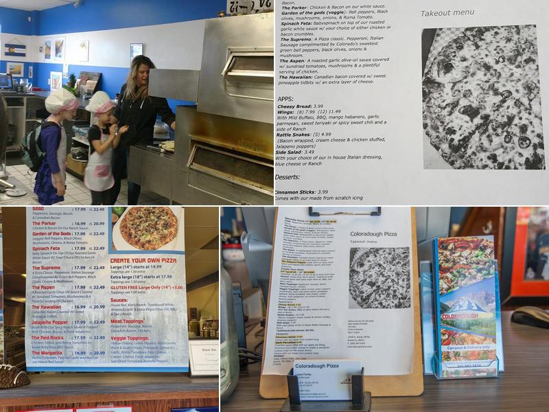 Coloradough Pizza Menu