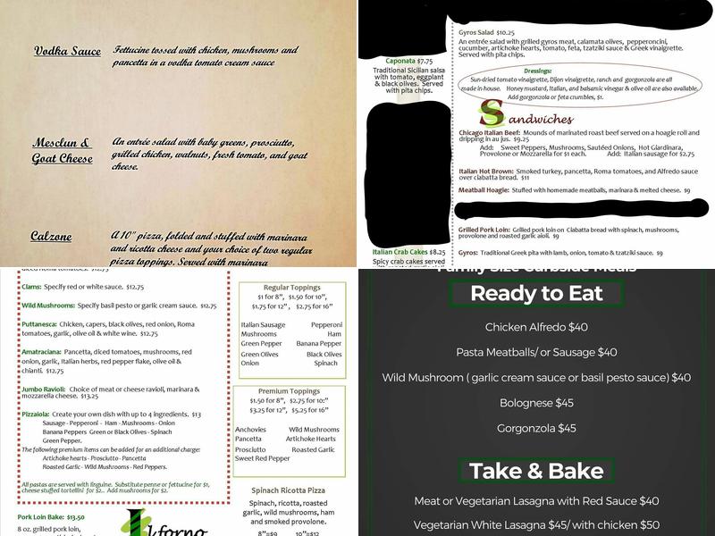 Come Back Inn Menu