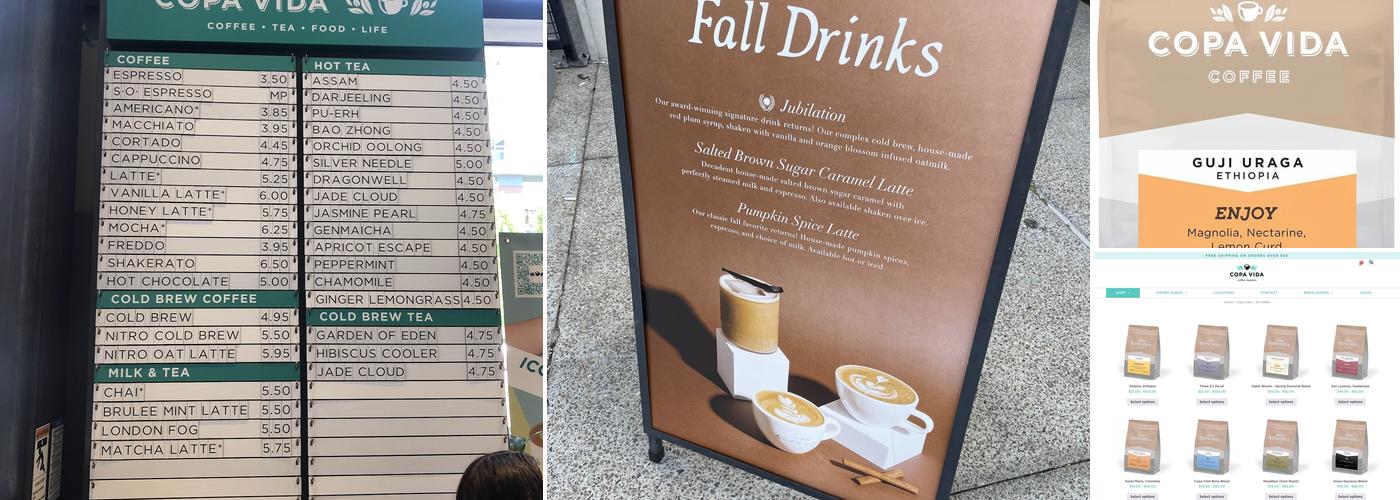 Copa Vida - East Village Menu