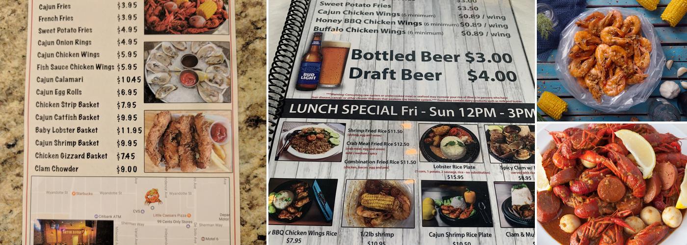 Corn N' Crab Menu